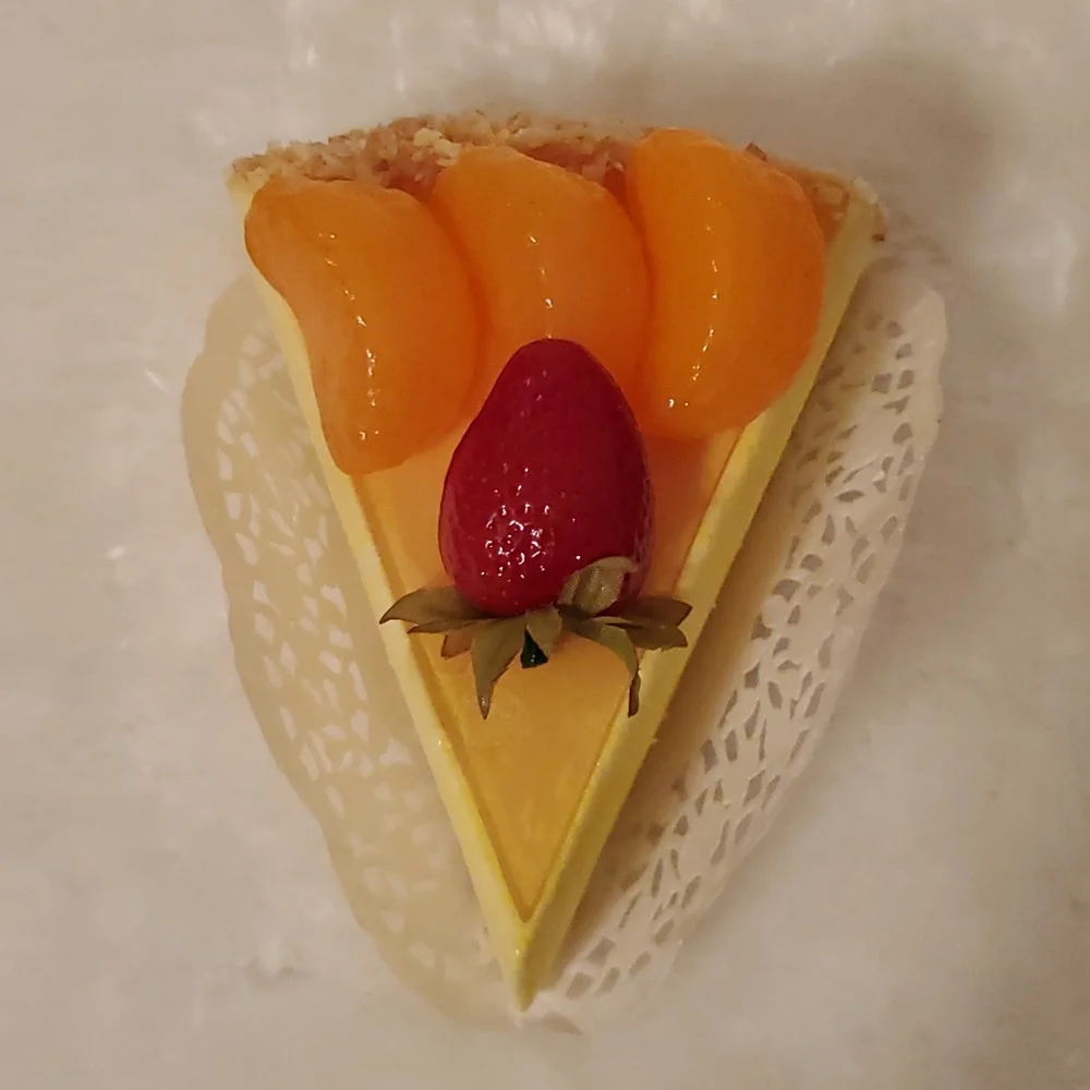 Faux Cheesecake slice for display